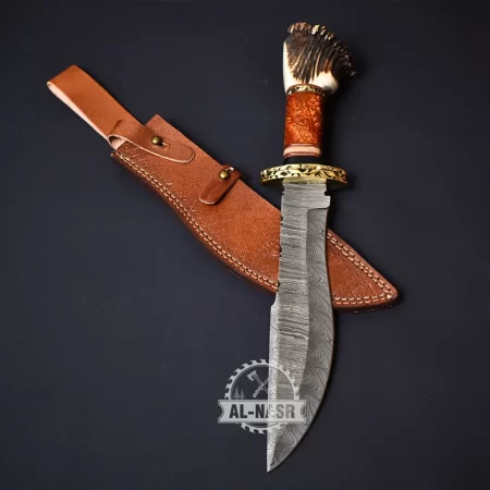 hunting bowie knife with sheath