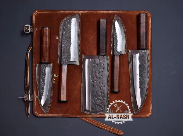 carbon steel chef knives with case