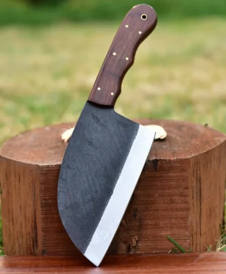 carbon steel cleaver knife